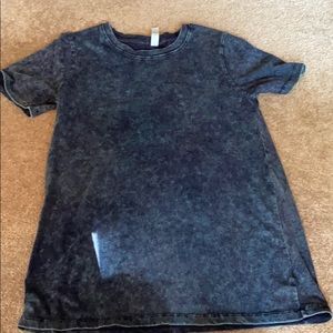 Blue acid wash t shirt